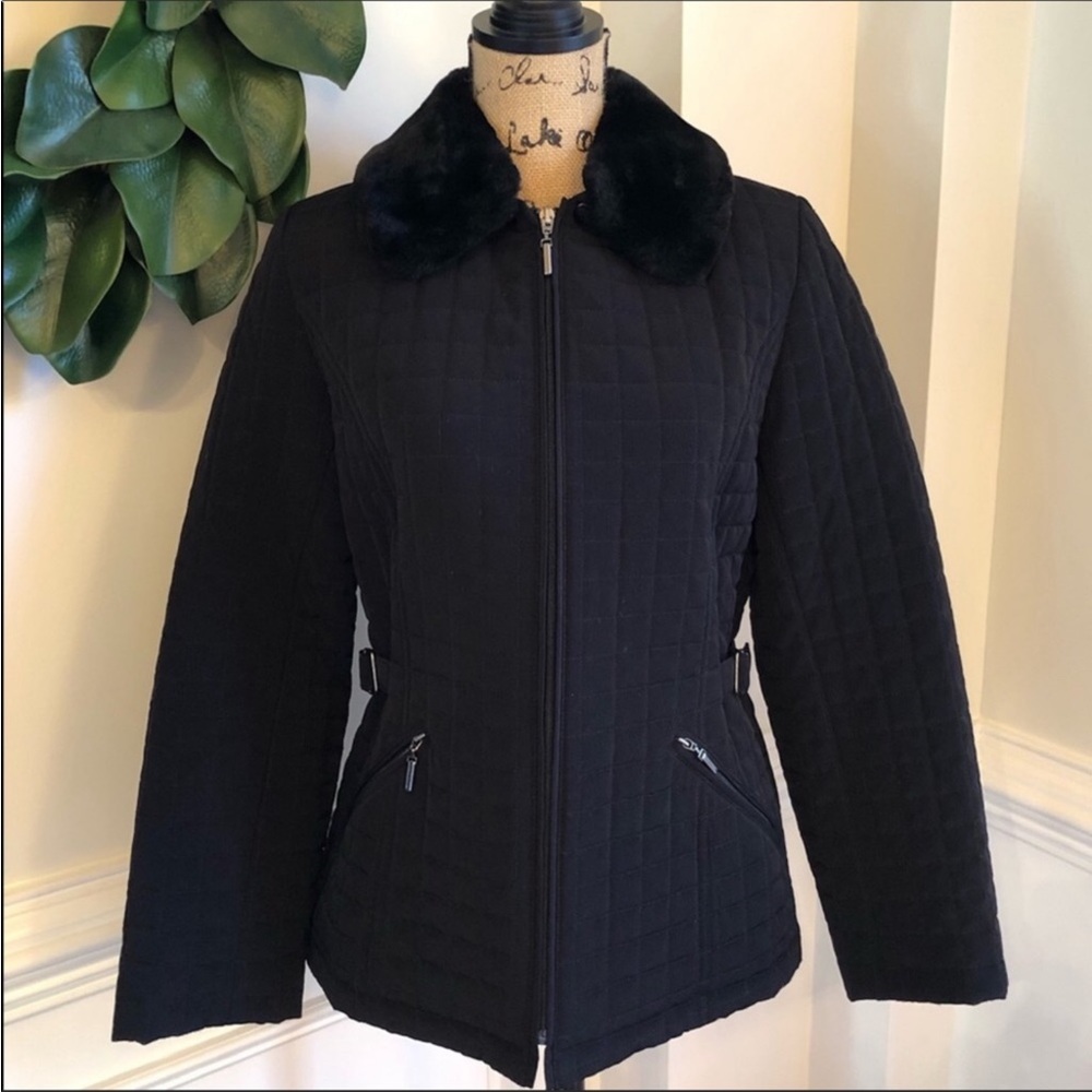 Neiman Marcus Gallery Quilted Car Coat